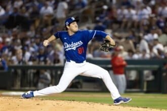 Surprise Dodgers minor league players have lockers in the clubhouse