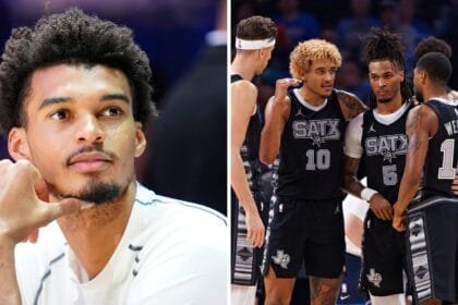 Victor Wenbanyama praises the San Antonio Spurs legend "working harder than most athletes in the world."