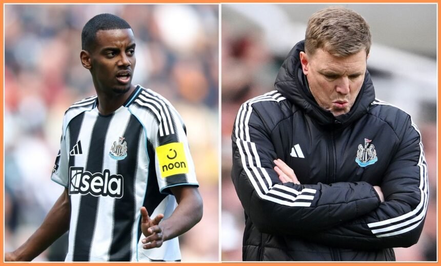 Alexander Isak and Eddie Howe