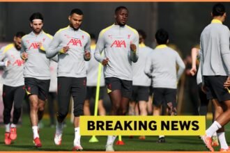 Ibrahima Konate in Liverpool training