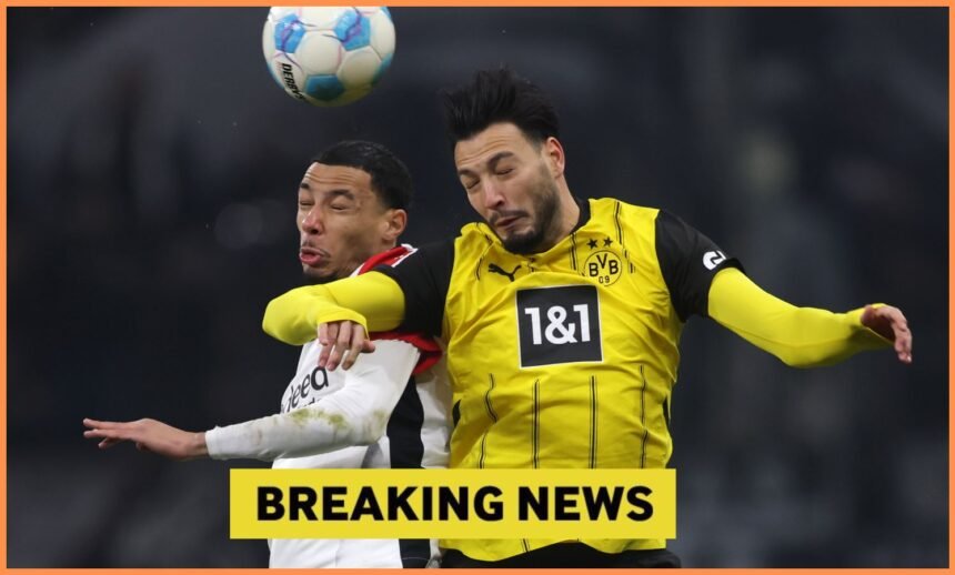 Hugo Ekitike in action against Borussia Dortmund