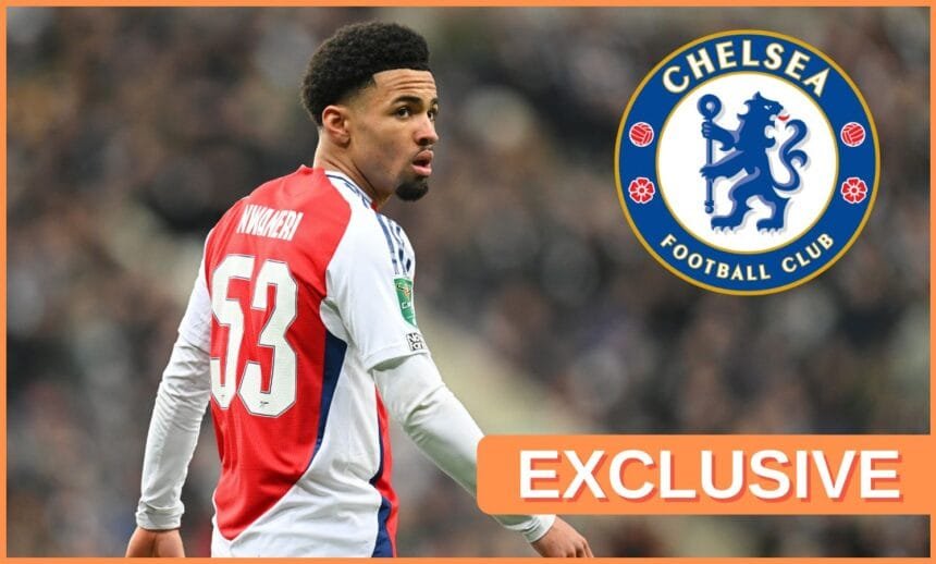 Ethan Nwaneri in action for Arsenal