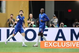 Nicolas Jackson and Pedro Neto in action for Chelsea at the Club World Cup