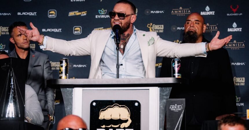 Conor McGregor speaks to BKFC and Mike Perry in return, "Dance for Me" revealing a new signature that includes Yoel Romero