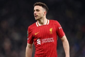 Diogo Jota in action for Liverpool