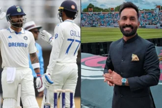 Virat Kohli, Shubman Gill and Dinesh Karthik