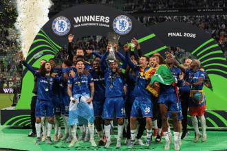 Which of Chelsea's Club World Cup heroes is pushed out of the Stamford Bridge exit?