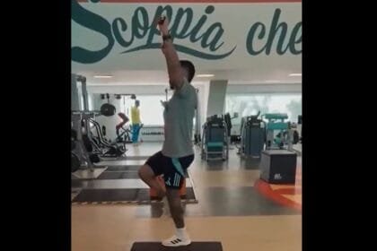 Arsenal striker Gabriel Jesus is working hard on the road to recover after ACL surgery (video)