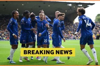 Chelsea players celebrating