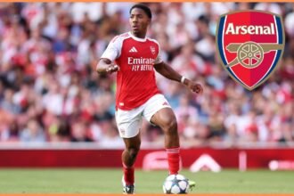 Myles Lewis-Skelly in action for Arsenal in pre-season