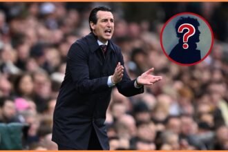 Aston Villa manager Unai Emery shouts instructions