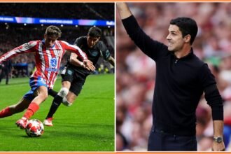 Piero Hincapie and Mikel Arteta