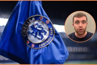 Chelsea FC flag and Fabrizio Romano