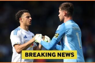 Illan Meslier and Ethan Ampadu