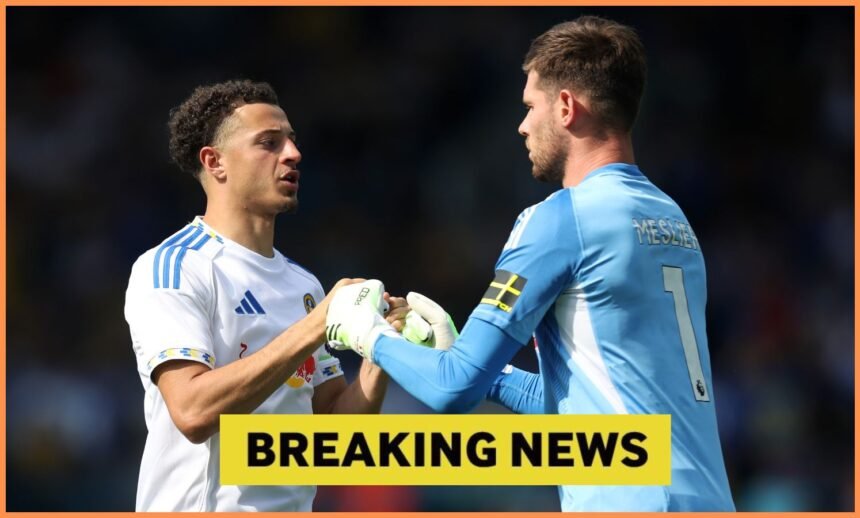 Illan Meslier and Ethan Ampadu