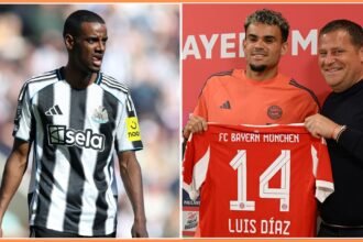 Alexander Isak and Luis Diaz
