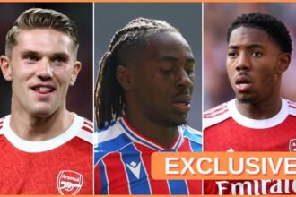 Viktor Gyokeres, Eberechi Eze, and Myles Lewis-Skelly