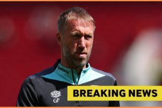 West Ham manager Graham Potter looks on