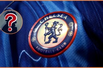 Close-up image of the Chelsea FC club logo
