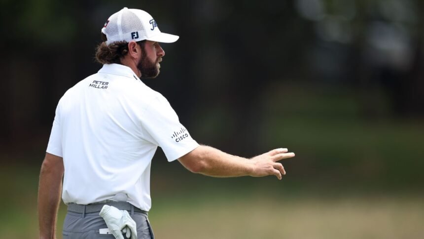 Cameron Young leads the PGA Tour suspended Wyndham Championship