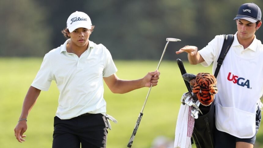 Charlie Woods finishes T-9 with the junior PGA after closing the 74