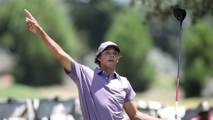 Charlie Woods makes an ace with TPC Sawgrass during juniors