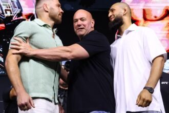 Dana White separates Dricus du Plessis and Khamzat Chimaev after a tense showdown ahead of UFC 319