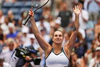 Defending champion Aryna Sabalenka wins the first round of US Open Match