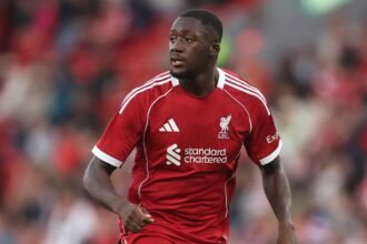 Ibrahima Konate in action for Liverpool vs Athletic Bilbao
