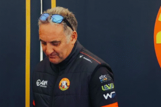 Michael Lutter revives the bike after the man's island TT crash