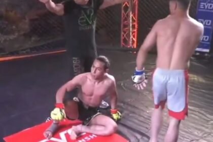 Missed the fist: After one takedown, the fight stopped in just 9 seconds