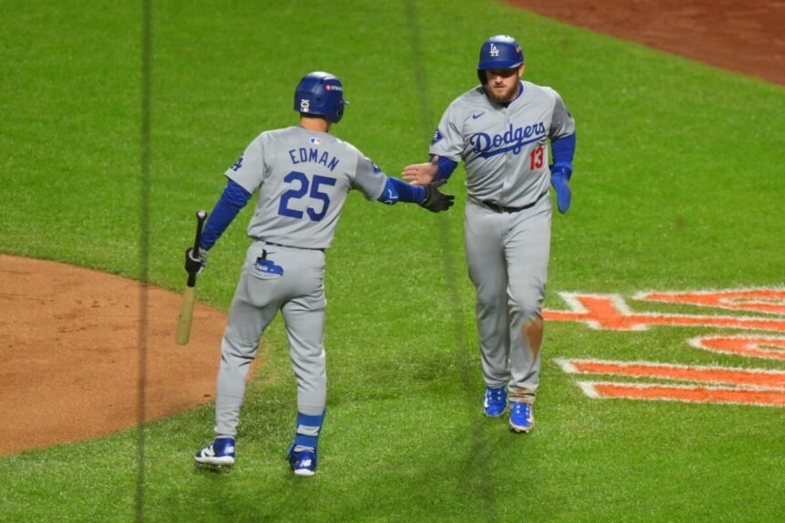 The Dodgers place Tommy Edman on the injured list and activate Max Muncie