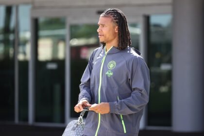 Nathan Ake #6  of Manchester City