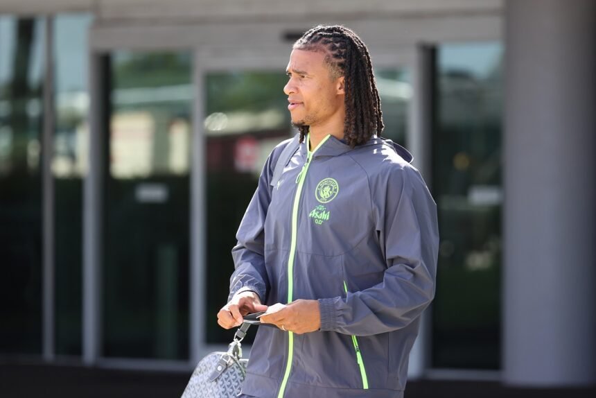 Nathan Ake #6  of Manchester City