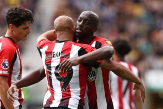 Yoane Wissa in action for Brentford