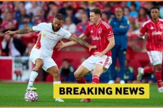 Elliot Anderson in action for Nottingham Forest in pre-season