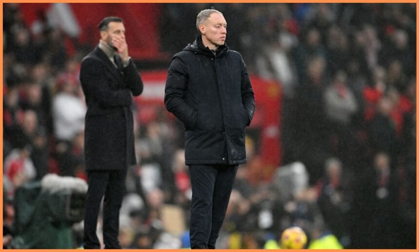 Steve Cooper looks on during Leicester