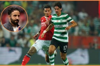 Francisco Trincao in action for Sporting against Benfica