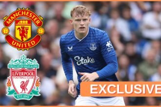 Jarrad Branthwaite in action for Everton in pre-season