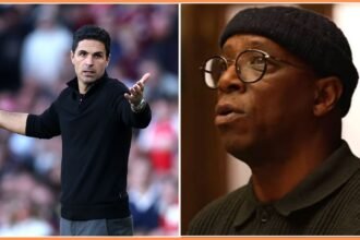 Arsenal manager Mikel Arteta and former player Ian Wright