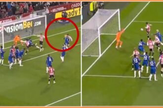 Alejandro Garnacho lost his man for Brentford