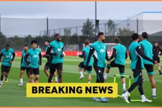 Ibrahima Konate in Liverpool training