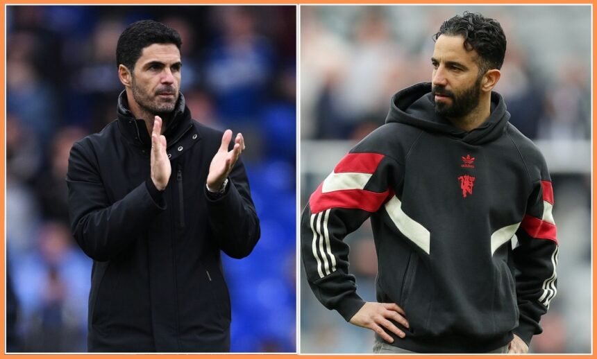 Mikel Arteta and Ruben Amorim