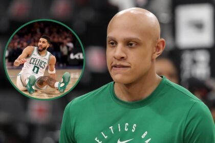Jordan Walsh about what he discovers about Jason Tatum's recovery at the Boston Celtics Gym