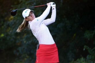 Sarah Schmeltzel shoots 63 and shares Arkansas lead with Minami Katsu