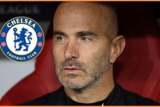 Chelsea manager Enzo Maresca looks on during the Bayern Munich game