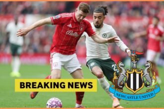 Elliot Anderson in action for Nottingham Forest against Chelsea