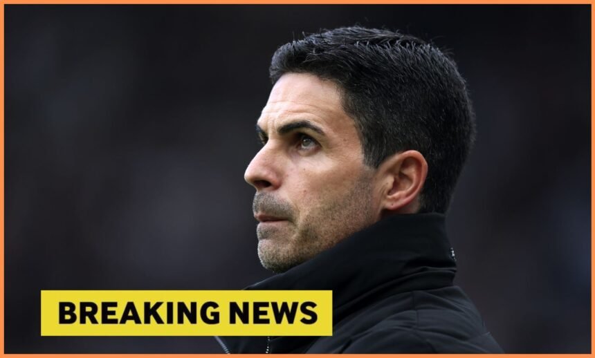 Arsenal manager Mikel Arteta looks on during the Newcastle game