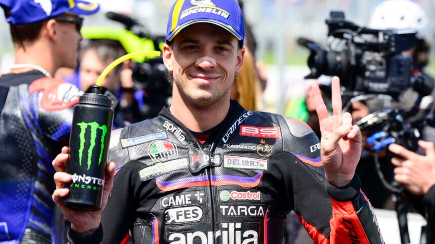 2025 Australian MotoGP: Marco Bezzecchi wins sprint despite seagull strike