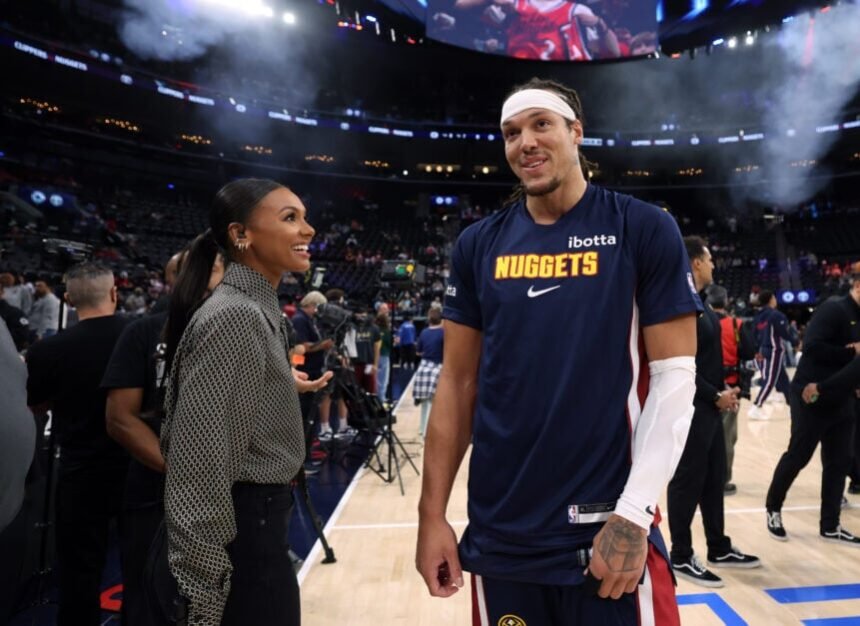 Aaron Gordon talks to Marika Andrews on the sideline